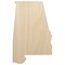 Alabama State Silhouette Unfinished Wood Shape Piece Cutout for DIY Craft Projects